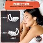 2pair Noise Reduction Earplugs 40db Super Comfortable Silicone Reusable Earplugs