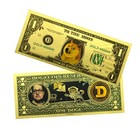 Dogecoin Commemorative Banknote Set Gold Foil Banknote - 10 Piece With   Envelope