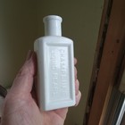 Champlin s Liquid Pearl Bold Emb 1890s Milkglass Complexion Medicine Bottle