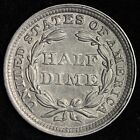 1858 Seated Liberty Silver Half Dime Choice Au E243 Ytfz