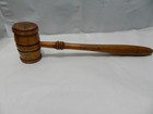 Vintage Judge Auction Lawyer Hammer Wooden Mallet Gavel 12    Long   z81s 