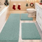  Upgrade Extra Eggshell Blue Bathroom Rug Set 3 Pieces Ultra Soft  Thick 