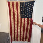 1908 Original Forty Six Star  46  American Cloth Flag 55  X 35 