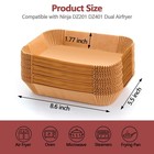 Air Fryer Liners For Ninja 8 6 X 5 5 Inch Disposable Air Fryer Paper Dual Basket