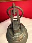 Antique Nautical Maritime Brass Bronze Ships Bell 15  Tall W  Loop Weight 10 Lbs