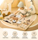 Montessori Large Busy Board For Toddlers - 21 In 1 Wooden Sensory Educational