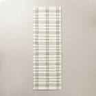 2 4 x7  Tri-stripe Plaid Handmade Woven Runner Rug Green cream - Hearth   Hand
