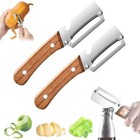 2 Multi Functional Premium Vegetable Peeler With Wooden Handle And Bottle Opener