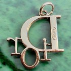 Dior Silver Tone Zipper Pull Button Charm Stamped