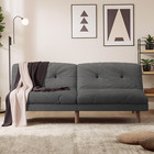 Futon Couch  Modern Futon Sofa Bed With Adjustable Backrest  Convertible Sleeper