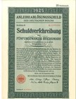 Authentic Unc Germany 25 Reichsmark Bonds  1925 Issue