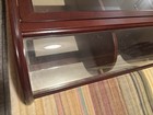 Vtg The Bombay Company Wood Mirrored Curved Glass Curio Cabinet Nice Piece 