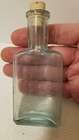 Rare 1880s Antique Aqua Glass Druggist Corked Apothecary Bottle 