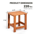 Wooden Square Side End Table  16  Coffee Table In outdoor Living Room Furniture