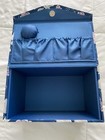 Floral Fabric Sewing Basket Organizer Box - Pink   Blue Roses Craft Storage Case