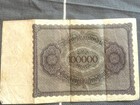 1923 Germany German Mark Banknote 100 000 Rate Low Serial Number 1233