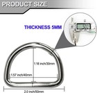 1 5 Inch Metal D Ring - 10 Pack Heavy Duty Welded Stainless Steel D Ring For Sew