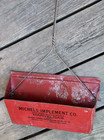 1930 s Michels Implement John Deere Old Emery South Dakota Hanging Dust Pan Sign