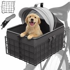 Dog Bike Basket Detachable W safety Strap Pet Bike Basket Up To 20lbs Small Dogs