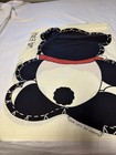 Vtg Cut   Sew Fabric Panel Eva Panda Bear Black White Stuffed Pillow Teddy 19 In