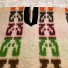 Vintage Super Thick Ethnic Wool Poncho Peru Or Ecuador Reversible