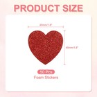 1 8 x1 8  Heart Foam Stickers  50pcs Eva Glitters Foam Shape Sticker  Red