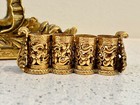 Stylebuilt Gold Tone Filigree 4 Tube Lipstick Holder   Kleenex Box Holder Vanity