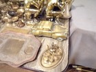 134 Piece Vintage Brass Lot 43 Lbs Nice Estate Find