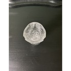 Vintage Frosted Butterfly Crystal Toothpick Holder Small Bud Vase Footed Clear