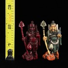 Vintage Kaiyodo Fukujin Netsuke Bishamonten Lucky God Strap Figure Japan Import