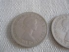 2 Regina Elizabeth 11 Dei Gratia 1957   1955  Half Crown