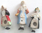 Vintage  3  Bisque Dollhouse Miniature Alpine Dolls