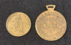 Rare Pt Barnum Tokens Lot  1852 Tom Thumb   1881 Chang The Giant- Antique Medals