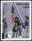 20 Stamps  9 11 Heroes Of 2001  Firefighters Raise Flag  World Trade Center  Nyc