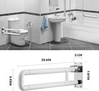 Toilet Grab Bar  Wrapped Stainless Steel 24  Fold Up Handicap Grab Rail -night