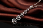 Crystal Necklace   Earrings Jewelry Set Long Drop Wedding Bridal Accessories