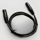Black Dmx Lighting Cable     3-pin Xlr Male To Female  1 Ft 