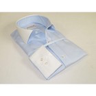 Mens 100  Italian Cotton Shirt High Quality Non Iron Sorrento Turkey 4442 Blue