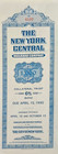 Vintage 1965 New York Central Railroad Co  6  Bond Certificate - Blue - Nyc