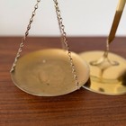Vintage Brass Balance Scale Hanging Pans Apothecary Style Decorative Decor