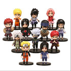 12pcs set Anime Naruto Shippuden Hinata Sasuke Itachi Kakashi Gaara Anime Figure
