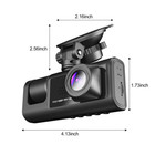 Car Dual Lens Dash Cam Hd 1080p Front rear inside Video Recorder Camera G-sensor