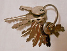 Mixed Lot 15 Vintage Old Used Flat Stamped Lock Padlock Luggage Repurpose Keys