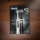 New Oral-b Io All-in-one Clean Rechargeable Toothbrush Dual Pack Black white