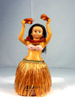 Vintage Working Wind Up Hula Girl Dancer Doll 6 5  Hawaiian Tiki Toy