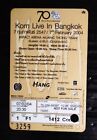 Korn Vintage 2004 Thailand Concert Ticket Card Mega Rare   