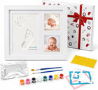 Baby Hand And Footprint Kit Clay Keepsake Frame 9x11 Inches Baby Safe Air Dry