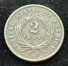 1864 Two Cent Piece Large Motto - Old Us Type Coin