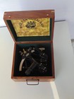 Nautical Brass Sextant With Wooden Box Maritime Navigational Instrument