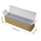 46mm Clear Plastic Round Coin Cases Capsules Container Holder Storage Box 20pcs